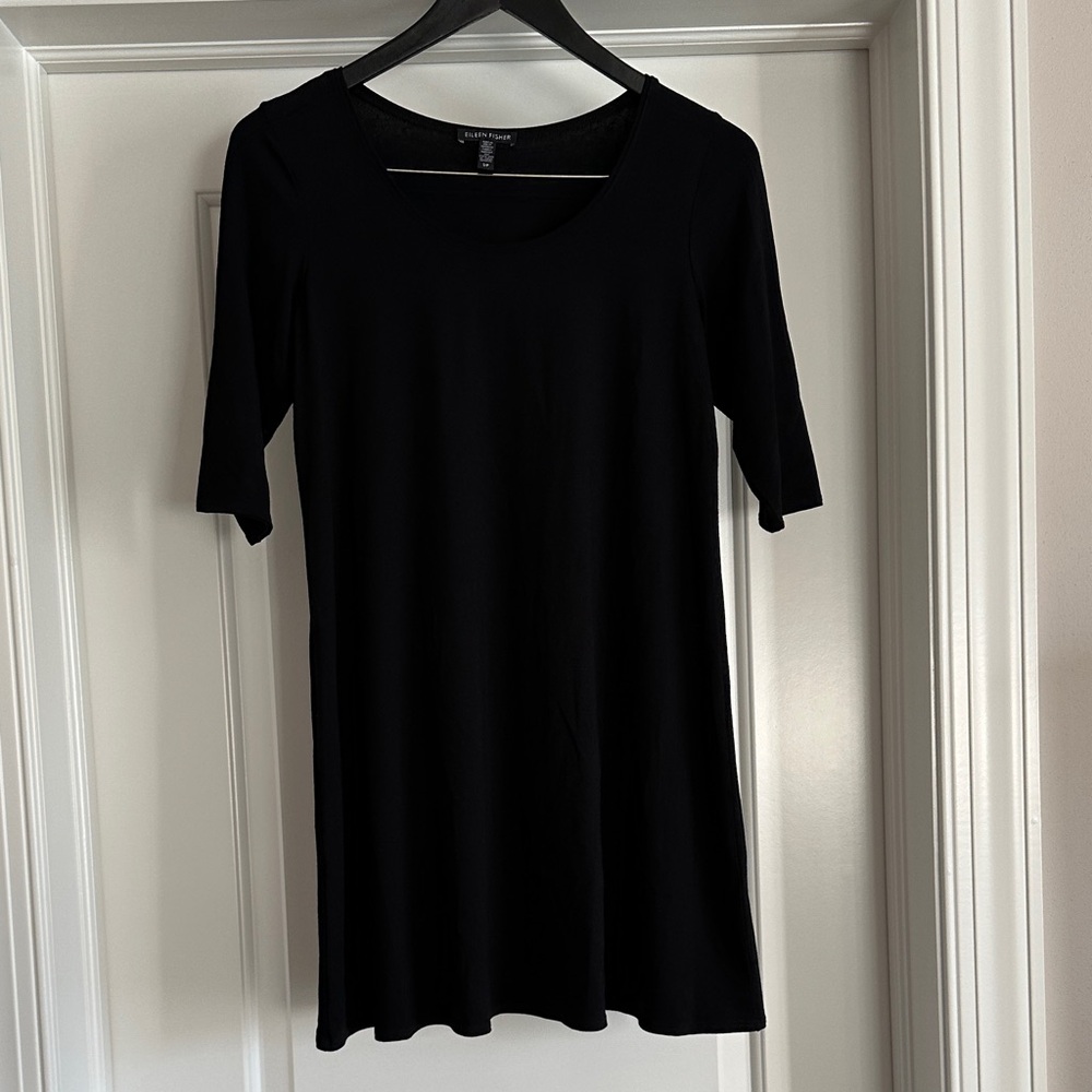 Eileen Fisher Black Short Sleeve Top